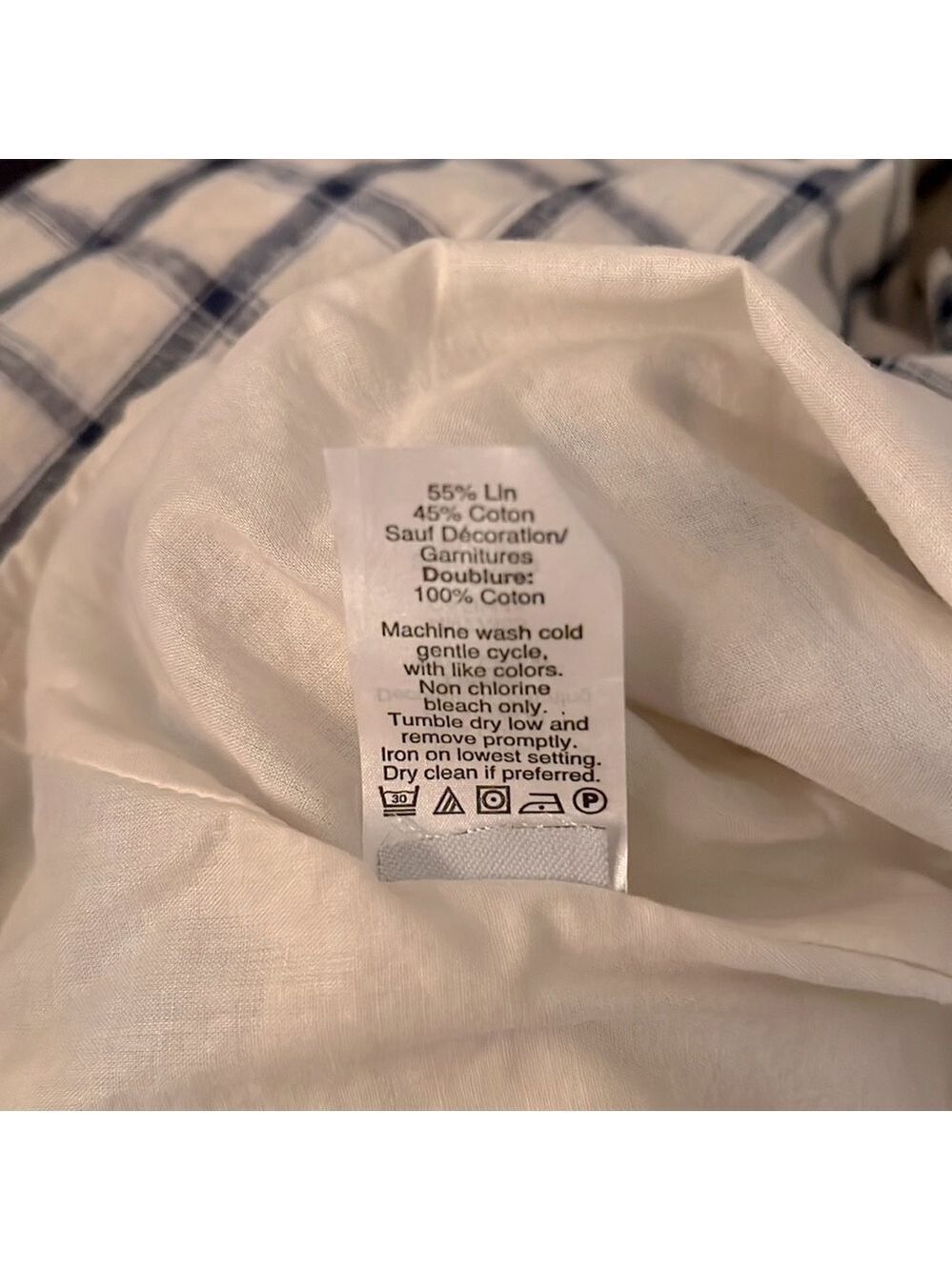 Madewell Women’s Embroidered Sunray Shirtdress Sleeveless Cream & Navy Check XXS - Picture 15 of 15
